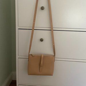 Chic J. Crew Leather Crossbody Bag in Nude